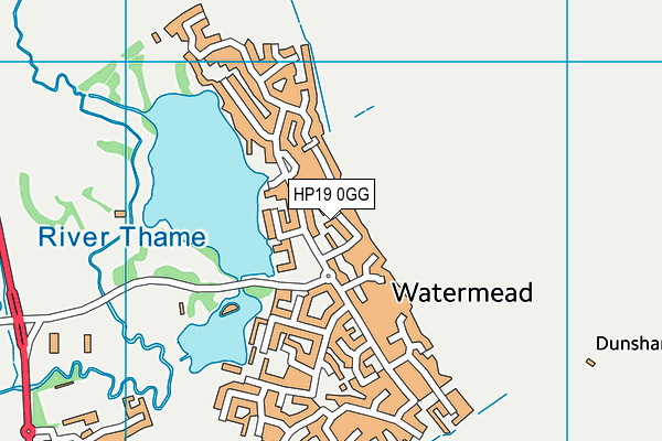 HP19 0GG map - OS VectorMap District (Ordnance Survey)