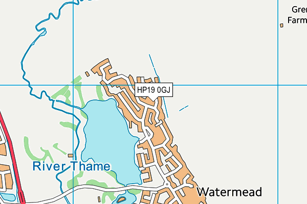 HP19 0GJ map - OS VectorMap District (Ordnance Survey)
