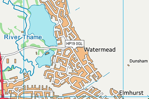 HP19 0GL map - OS VectorMap District (Ordnance Survey)