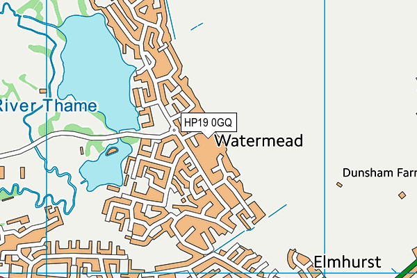 HP19 0GQ map - OS VectorMap District (Ordnance Survey)