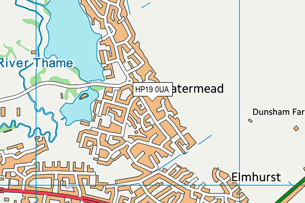 HP19 0UA map - OS VectorMap District (Ordnance Survey)