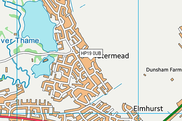 HP19 0UB map - OS VectorMap District (Ordnance Survey)