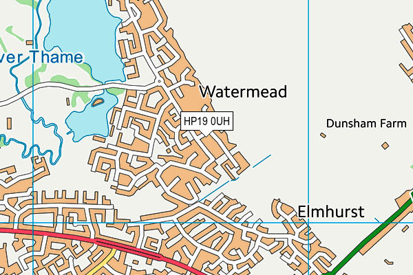 HP19 0UH map - OS VectorMap District (Ordnance Survey)