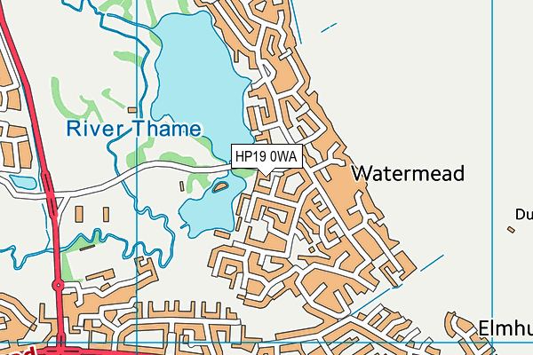 HP19 0WA map - OS VectorMap District (Ordnance Survey)