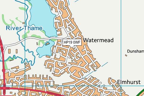 HP19 0WF map - OS VectorMap District (Ordnance Survey)