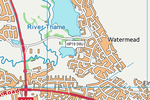 HP19 0WJ map - OS VectorMap District (Ordnance Survey)