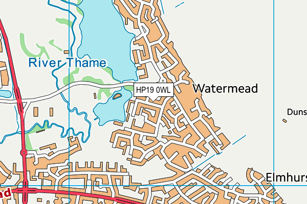 HP19 0WL map - OS VectorMap District (Ordnance Survey)