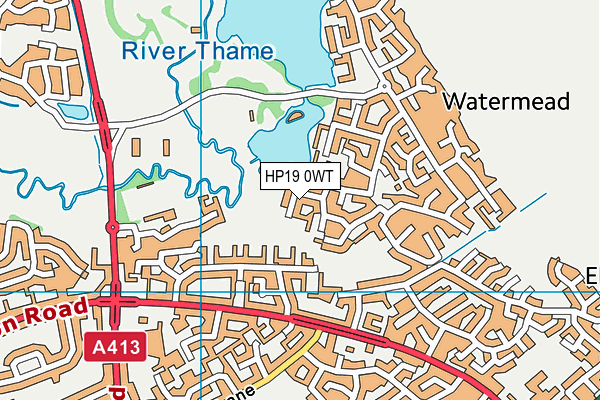 HP19 0WT map - OS VectorMap District (Ordnance Survey)