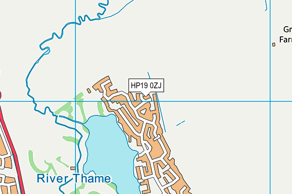 HP19 0ZJ map - OS VectorMap District (Ordnance Survey)