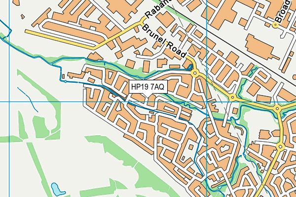 HP19 7AQ map - OS VectorMap District (Ordnance Survey)