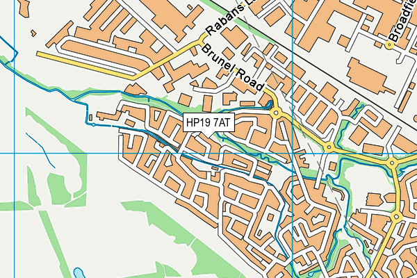 HP19 7AT map - OS VectorMap District (Ordnance Survey)