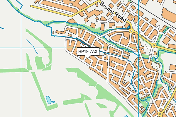 HP19 7AX map - OS VectorMap District (Ordnance Survey)