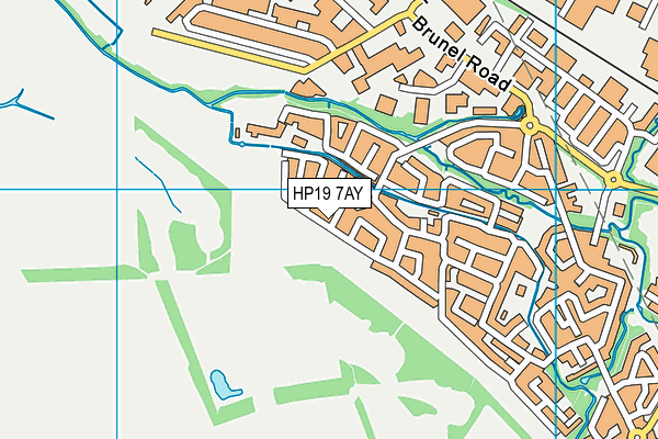 HP19 7AY map - OS VectorMap District (Ordnance Survey)