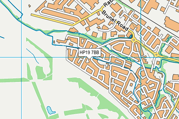 HP19 7BB map - OS VectorMap District (Ordnance Survey)