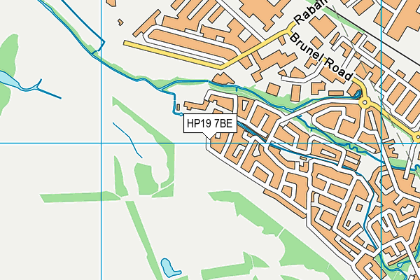 HP19 7BE map - OS VectorMap District (Ordnance Survey)