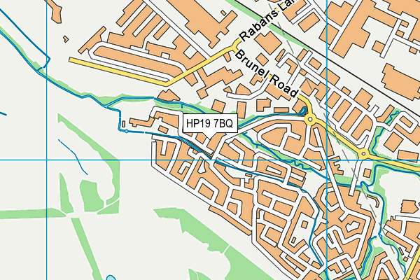 HP19 7BQ map - OS VectorMap District (Ordnance Survey)