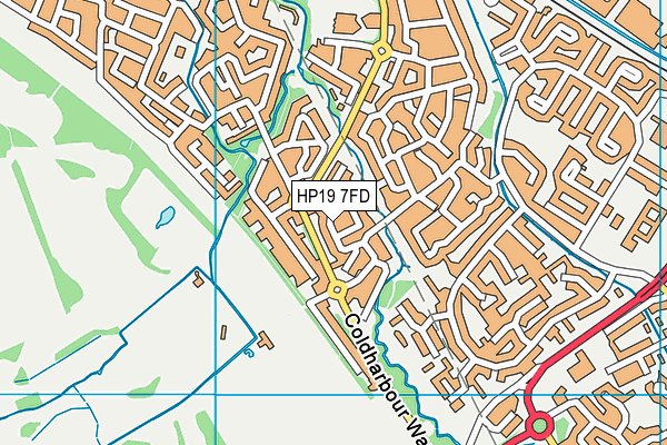 HP19 7FD map - OS VectorMap District (Ordnance Survey)