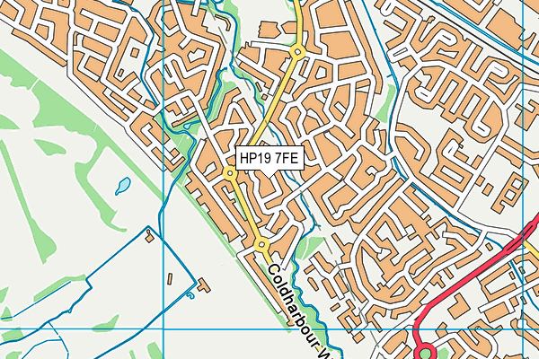 HP19 7FE map - OS VectorMap District (Ordnance Survey)