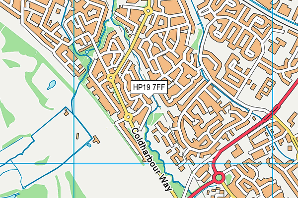 HP19 7FF map - OS VectorMap District (Ordnance Survey)