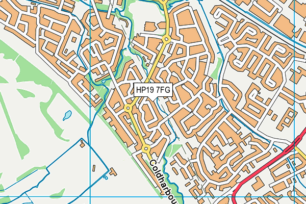HP19 7FG map - OS VectorMap District (Ordnance Survey)