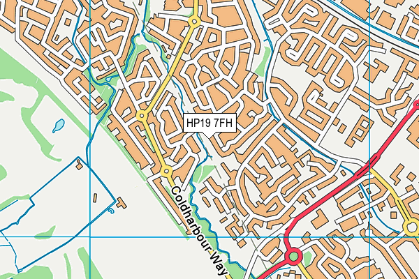 HP19 7FH map - OS VectorMap District (Ordnance Survey)