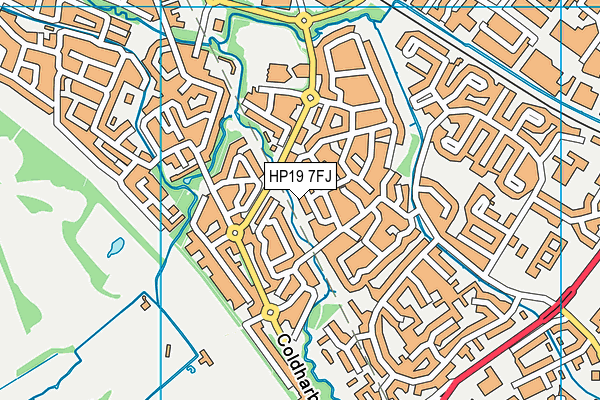 HP19 7FJ map - OS VectorMap District (Ordnance Survey)