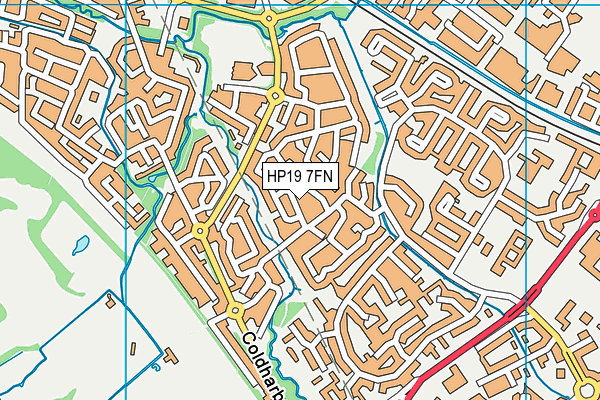HP19 7FN map - OS VectorMap District (Ordnance Survey)