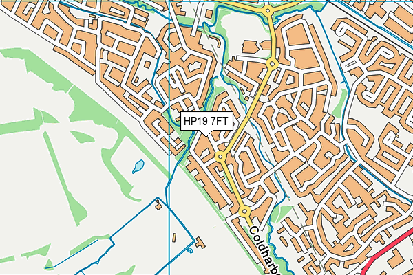 HP19 7FT map - OS VectorMap District (Ordnance Survey)