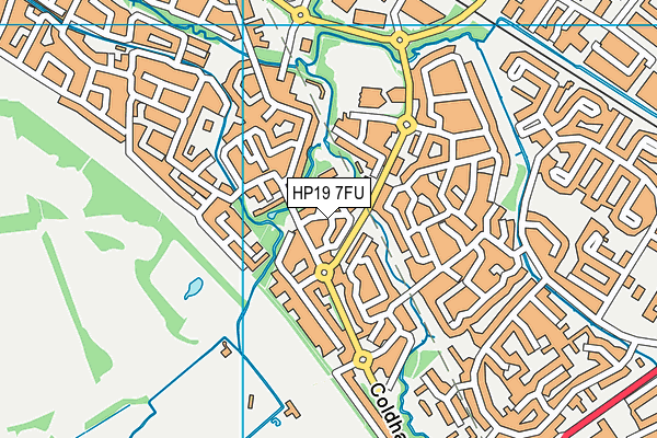 HP19 7FU map - OS VectorMap District (Ordnance Survey)