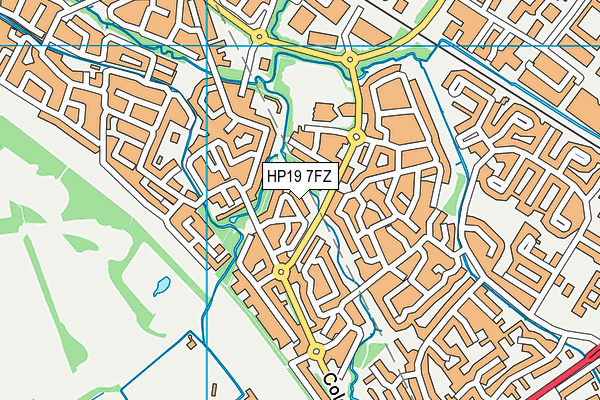 HP19 7FZ map - OS VectorMap District (Ordnance Survey)