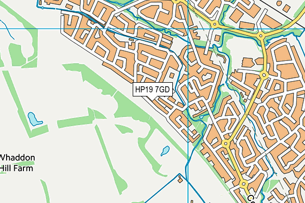 HP19 7GD map - OS VectorMap District (Ordnance Survey)