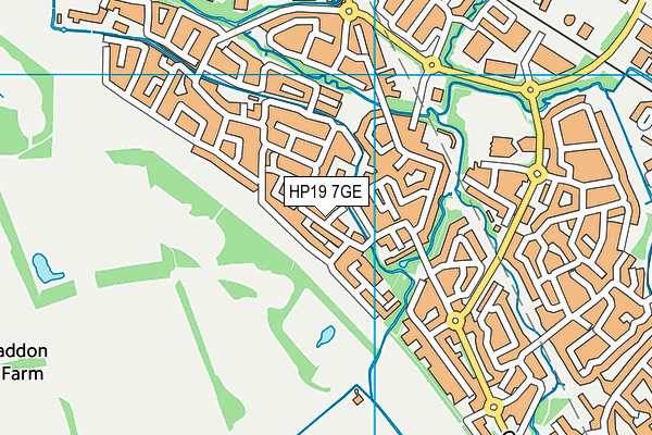 HP19 7GE map - OS VectorMap District (Ordnance Survey)