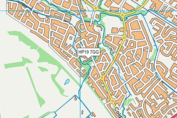 HP19 7GG map - OS VectorMap District (Ordnance Survey)