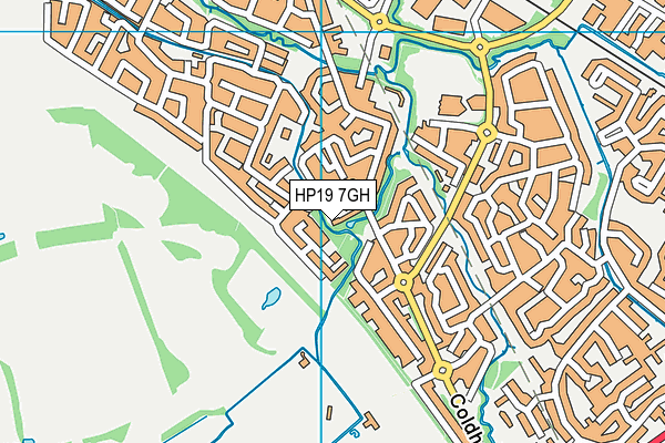 HP19 7GH map - OS VectorMap District (Ordnance Survey)