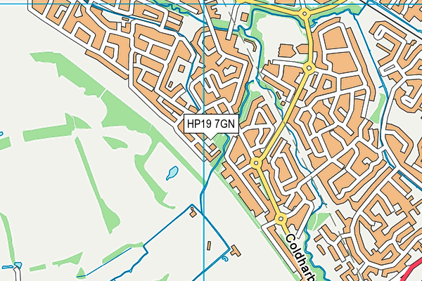 HP19 7GN map - OS VectorMap District (Ordnance Survey)