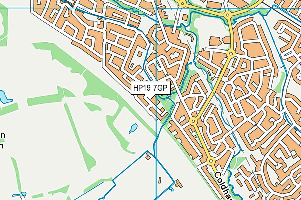 HP19 7GP map - OS VectorMap District (Ordnance Survey)