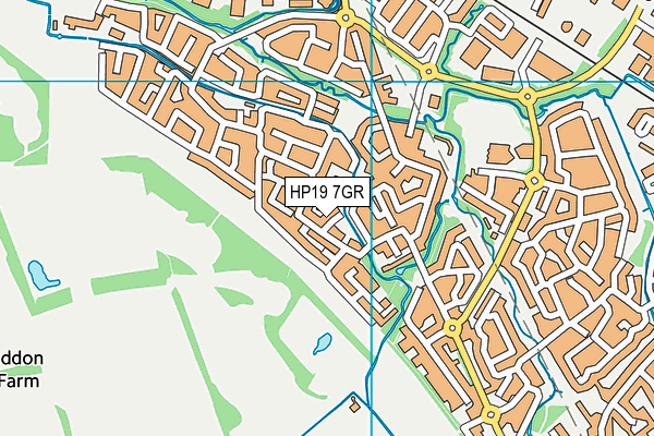 HP19 7GR map - OS VectorMap District (Ordnance Survey)