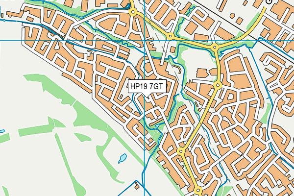 HP19 7GT map - OS VectorMap District (Ordnance Survey)