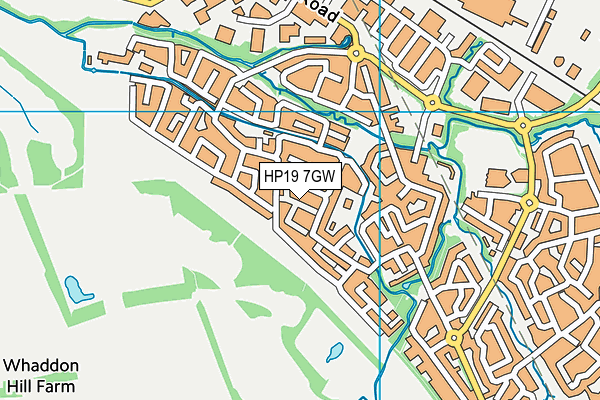 HP19 7GW map - OS VectorMap District (Ordnance Survey)
