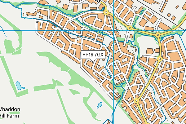 HP19 7GX map - OS VectorMap District (Ordnance Survey)