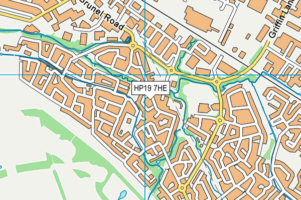 HP19 7HE map - OS VectorMap District (Ordnance Survey)