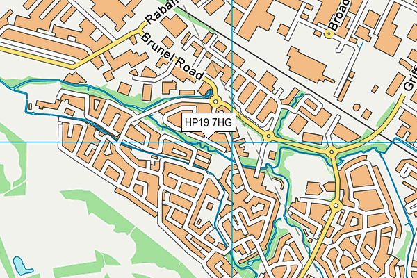 HP19 7HG map - OS VectorMap District (Ordnance Survey)