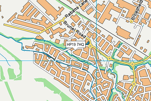 HP19 7HQ map - OS VectorMap District (Ordnance Survey)