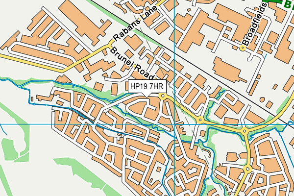 HP19 7HR map - OS VectorMap District (Ordnance Survey)
