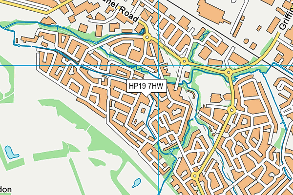HP19 7HW map - OS VectorMap District (Ordnance Survey)