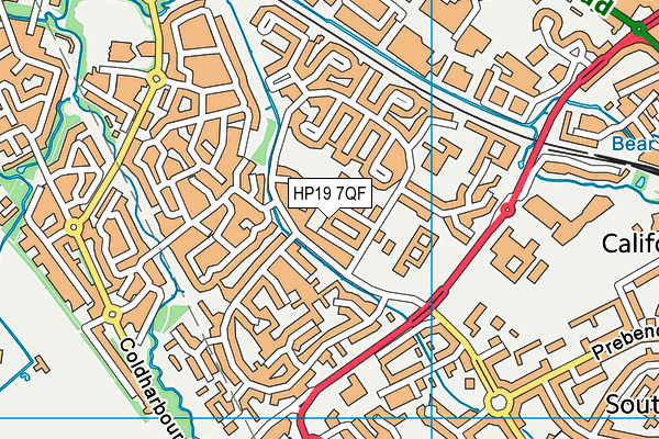 HP19 7QF map - OS VectorMap District (Ordnance Survey)