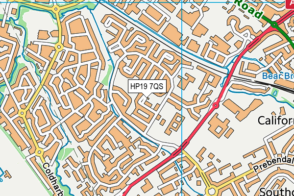 HP19 7QS map - OS VectorMap District (Ordnance Survey)