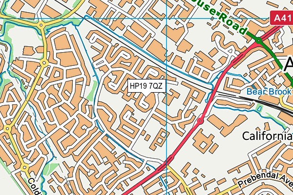 HP19 7QZ map - OS VectorMap District (Ordnance Survey)