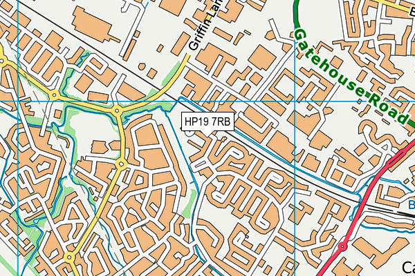 HP19 7RB map - OS VectorMap District (Ordnance Survey)