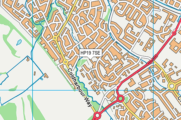 HP19 7SE map - OS VectorMap District (Ordnance Survey)